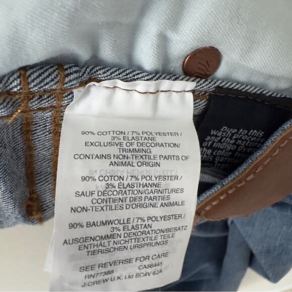 Madewell 10” High-Rise Skinny Jeans Button Fly Distressed denim casual dark Wash - Picture 12 of 14